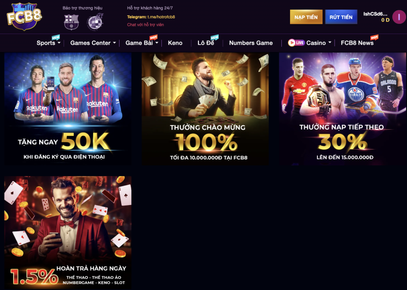 Các chương trình khuyến mãi FC88