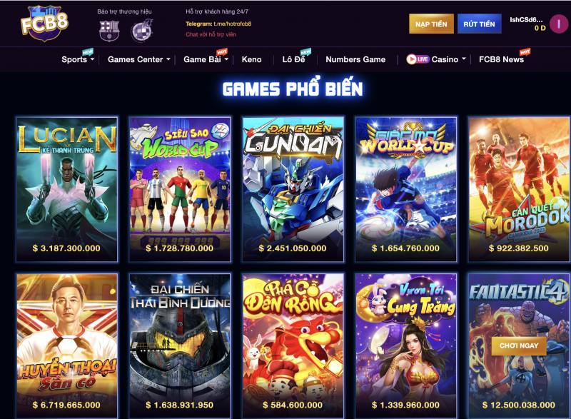 Đa dạng các game slots đang chờ bạn khám phá