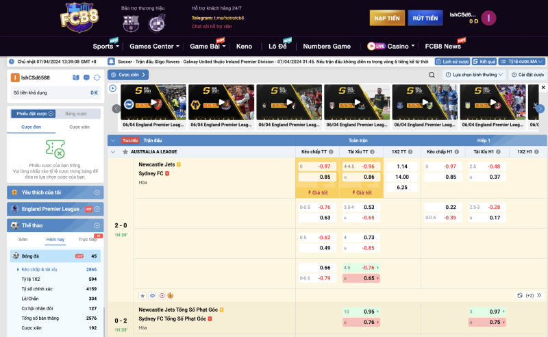 Kèo nhà cái FC88 với tỷ lệ kèo cực hấp dẫn