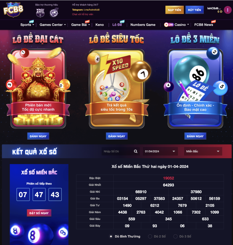 3 sảnh lô đề FCB8 đang chờ bạn khám phá