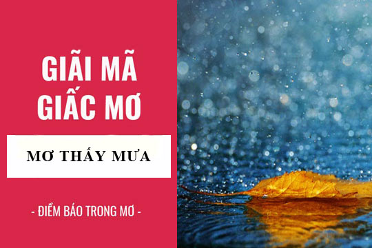 Mơ thấy trời mưa mang điềm báo gì?